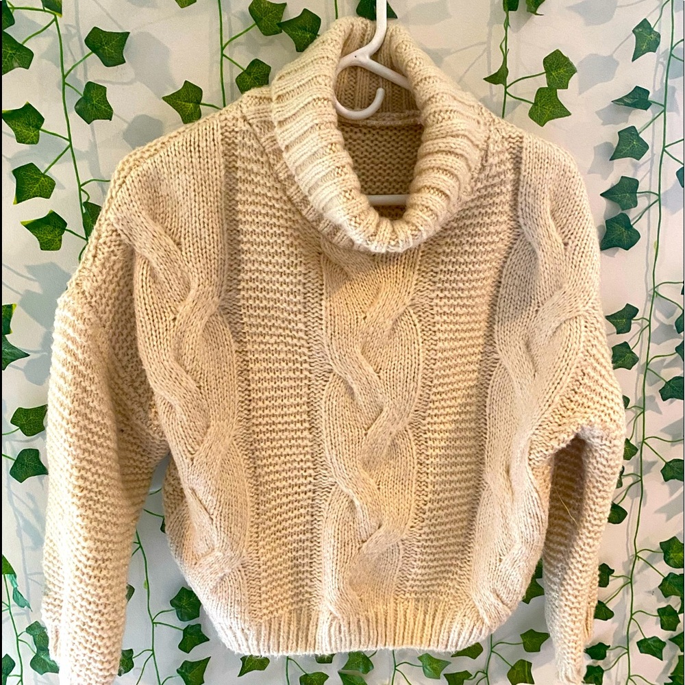 Cable knit sweater